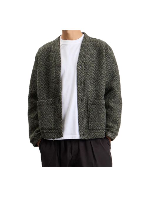 Wool Fleece Advance Cardigan olive Universal Works. | 35788OLIVE